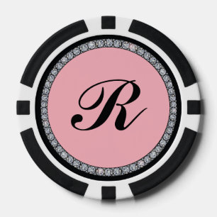 Jetons De Poker Puce de poker monogramme de bague à bille