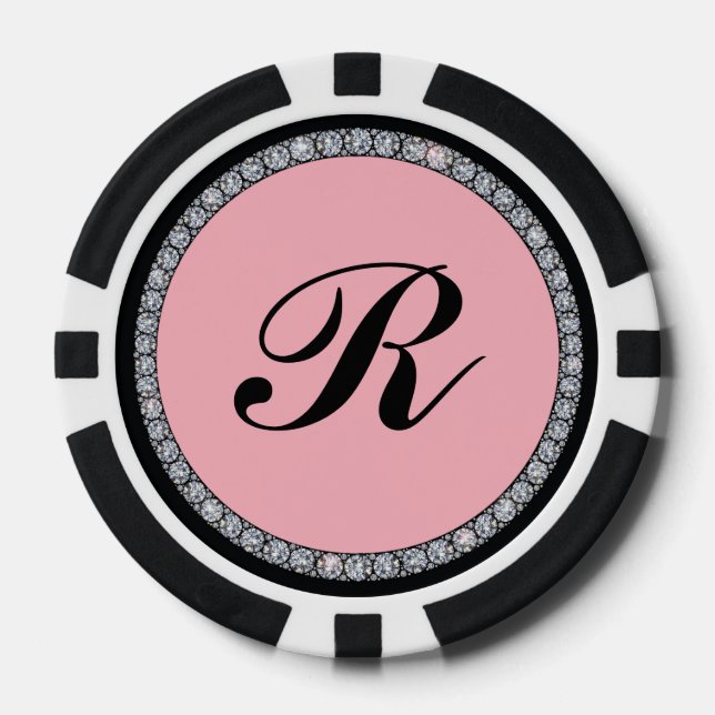 Jetons De Poker Puce de poker monogramme de bague à bille (Recto)