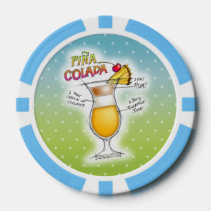 JETONS DE POKER PUCE DE POKER PERSONNALISÉE, RECETTE DE PINA COLAD