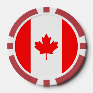 Jetons De Poker Puces de poker avec Drapeau du Canada
