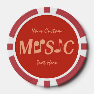 Jetons De Poker puces de poker sur mesure MUSIC
