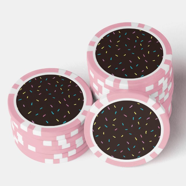 Jetons De Poker Puces de poker Sweet Sprinkles (Chocolat Brown) (Empiler)