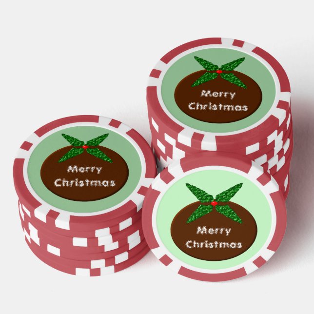Jetons De Poker Puits de Noël personnalisés (Empiler)