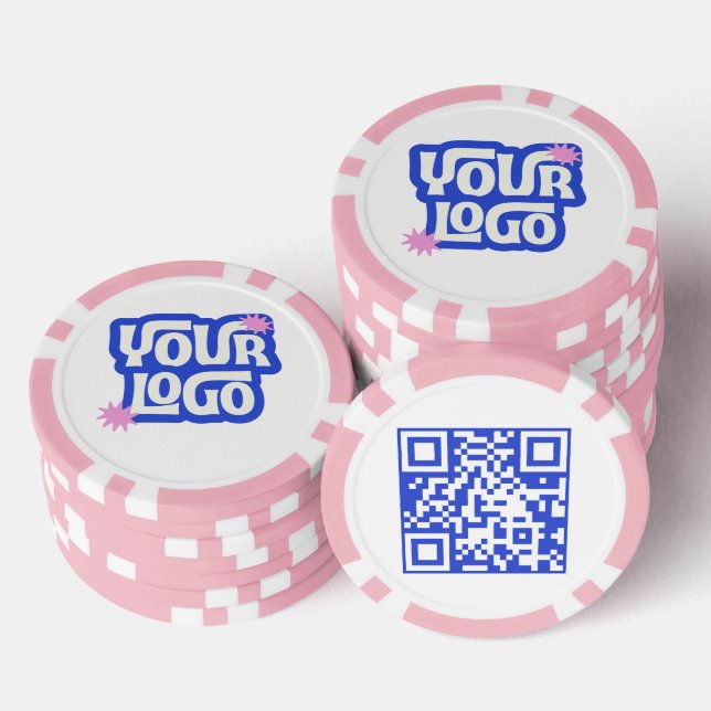 Jetons De Poker QR Code Logo Promotional Business Giveaway (Empiler)