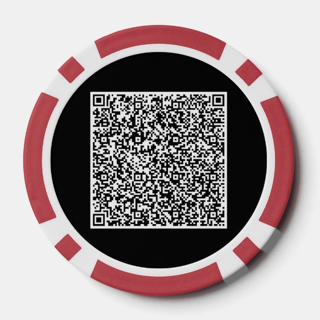 Jetons De Poker QR Code Scan Info Chips de poker personnalisés (Verso)