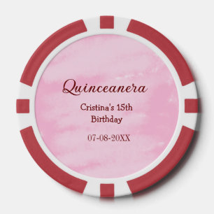 Jetons De Poker Quinceanera anos 15e anniversaire ajouter nom text