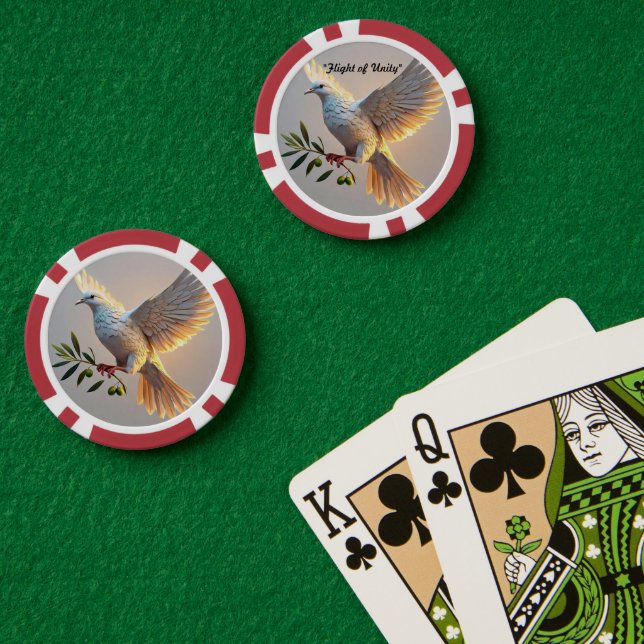 Jetons De Poker "Réflexions de paix douloureuses" (Table de poker (double))