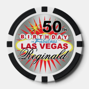 Jetons De Poker Reginald argent 50e anniversaire Vegas poker puce