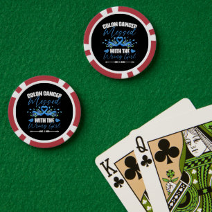 Jetons De Poker Rescapée du cancer du côlon Ruban Bleu Fille