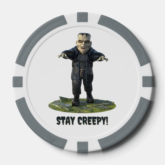 Jetons De Poker Reste Déplaisant ! Le monstre de Frankenstein (Recto)