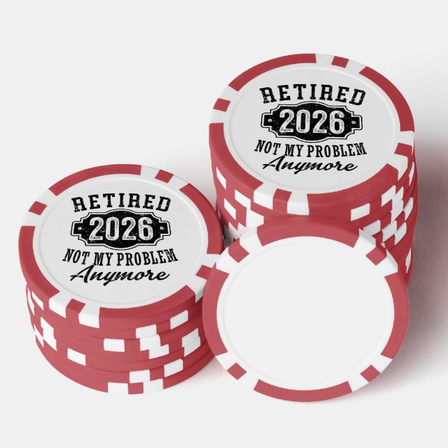 Jetons De Poker Retraite 2026 Plus Mon Problème Drôle (Empiler)
