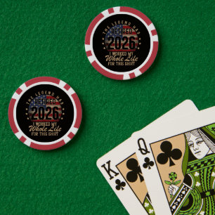 Jetons De Poker Retraité J'ai Travaillé Toute Ma Vie Pour Cela