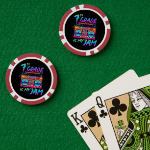 Jetons De Poker Rétro 80s 7e année est mon truc retour à l'école