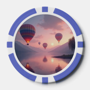 Jetons De Poker Rêves d'aventure en montgolfière