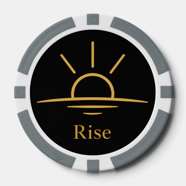 Jetons De Poker Rise — Minimalist Sunrise (Recto)