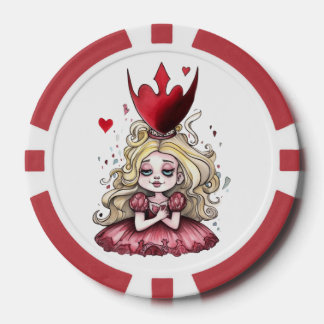 Jetons De Poker Robe rouge Alice