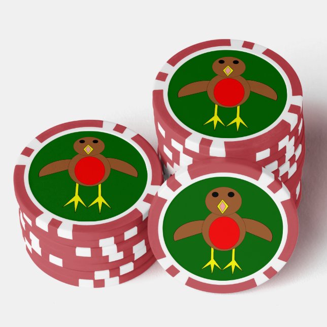 Jetons De Poker Robin de Noël (Empiler)