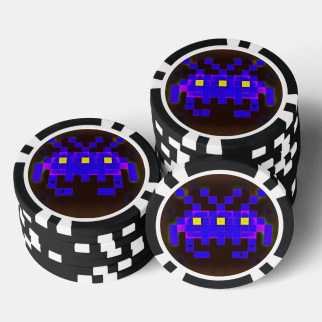 Jetons De Poker Roi de l'invasion spatiale (Version B) (Empiler)