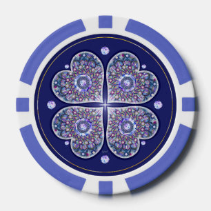 Jetons De Poker Rosace bleue