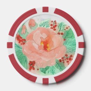Jetons De Poker Rose aquarelle française