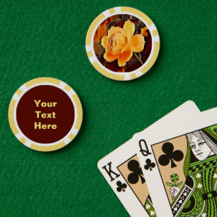 Jetons De Poker Rose de flamme