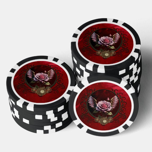 Jetons De Poker Rose Steampunk (Empiler)