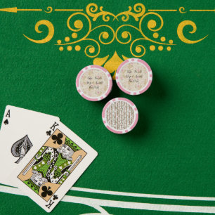 Jetons De Poker Roses Fleurs Roses