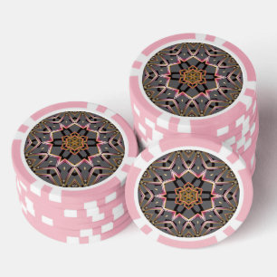 Jetons De Poker Rosette Dorée