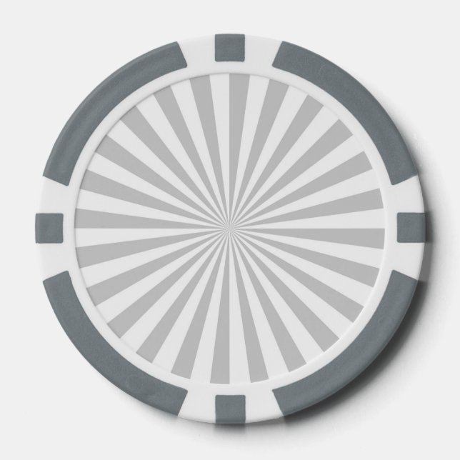 Jetons De Poker Roue de rotation classique gris clair (Recto)