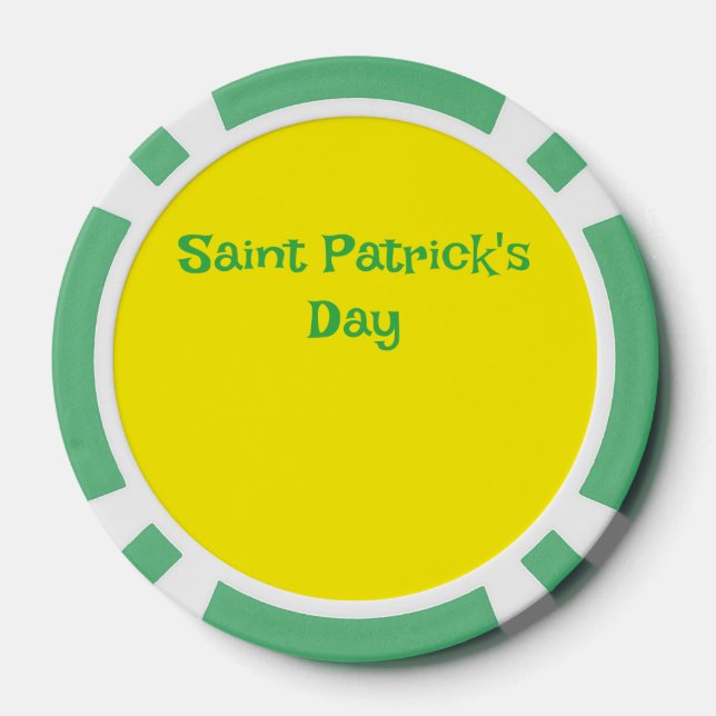 Jetons De Poker Saint Patrick's Day poker chip (Verso)