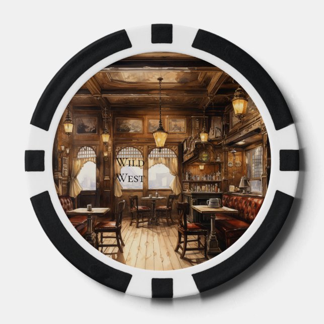 Jetons De Poker Saloon Bar du Far West (Recto)