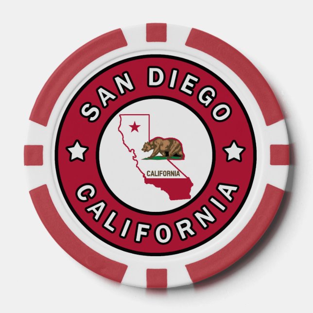Jetons De Poker San Diego Californie (Recto)