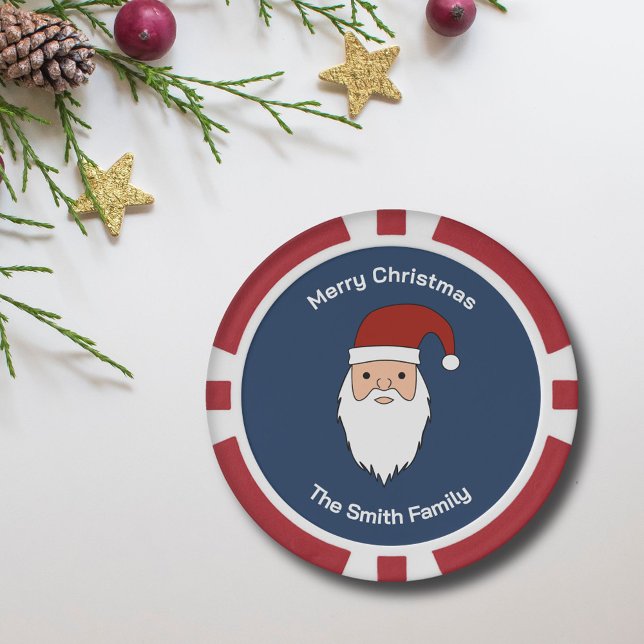 Jetons De Poker Santa Claus (Santa Claus Christmas Poker Chips)