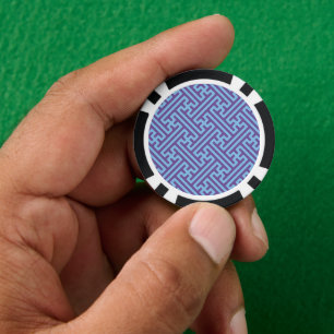 Jetons De Poker Sayagata motif, japonais, violet et bleu