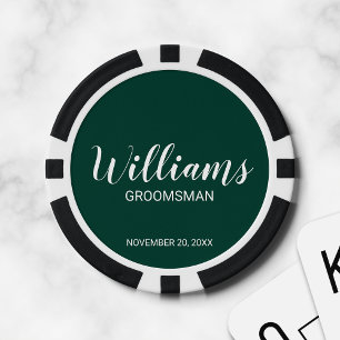 Jetons De Poker Scénario moderne - Groomsman personnalisé