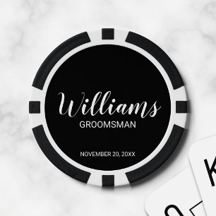 Jetons De Poker Scénario moderne - Groomsman personnalisé