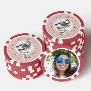 Jetons De Poker Scorpion photo personnalisée SIGNE Zodiaque