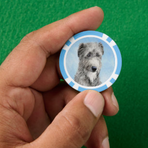Jetons De Poker Scottish Deerhound Peinture - Cute Original Chien