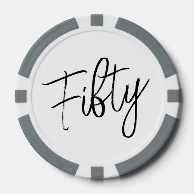 Jetons De Poker Script 50e anniversaire (Recto)