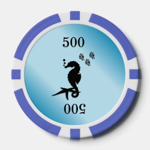 Jetons De Poker Sea Horse Blue