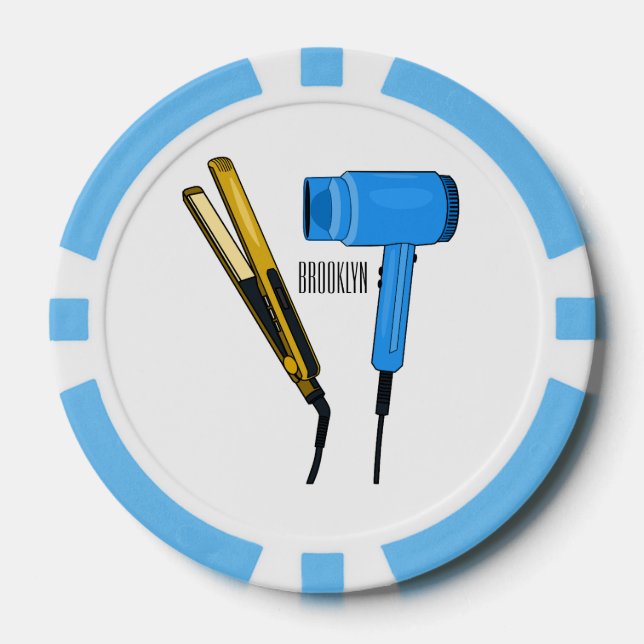 Jetons De Poker Sèche-cheveux & lisseuse-cheveux illustration (Recto)