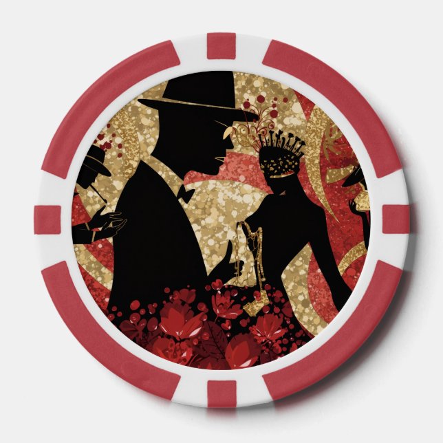 Jetons De Poker Sérenade Jazz Abstraite (Recto)
