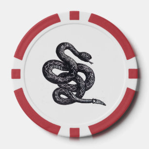 Jetons De Poker Serpent Crotalus Cascavella (Vipère à Piton Venime
