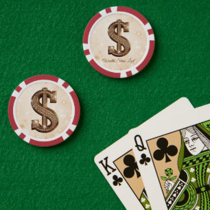 Jetons De Poker "Signal de la chance rayonnante"