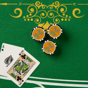 Jetons De Poker Simple Abstrait Papillon Motif Messy Vol