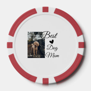 Jetons De Poker Simple animal coloré ajouter nom photo chien maman