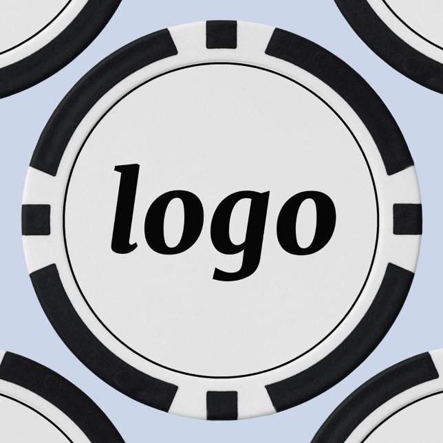 Jetons De Poker Simple Logo Entreprise Promotion Marque (Simple logo business branding promotional poker chip)