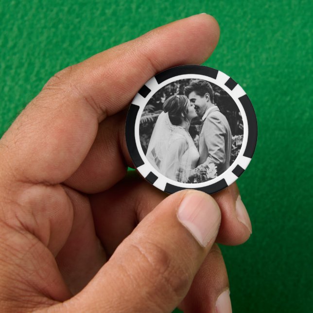 Jetons De Poker Simple Photo de Mariés Couple  (main)