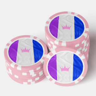 Jetons De Poker SlipperyJoe glisser le drapeau de fierté violet bl