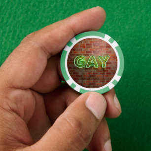 Jetons De Poker SlipperyJoe illuminé néon gay signe lumineux vif